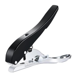 3/8 Inch 10mm Puncher, Single Hole Punch with Grip Handle, Heavy Duty Hand Hold Long Reach Puncher, Portable Circle Metal Single Round Paper Punch for Craft Paper Tag Ticket Notebook Cutting Card