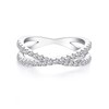 Oivley Wedding Band for Women Criss Cross Stackable 925 Sterling