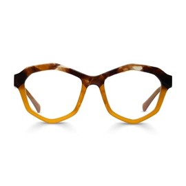 eyebobs - Tough Nut | Premium Reading Glasses for Men and Women | Geometric Frame for Average Faces | Milky Yellow & Tort Pattern, 2.50