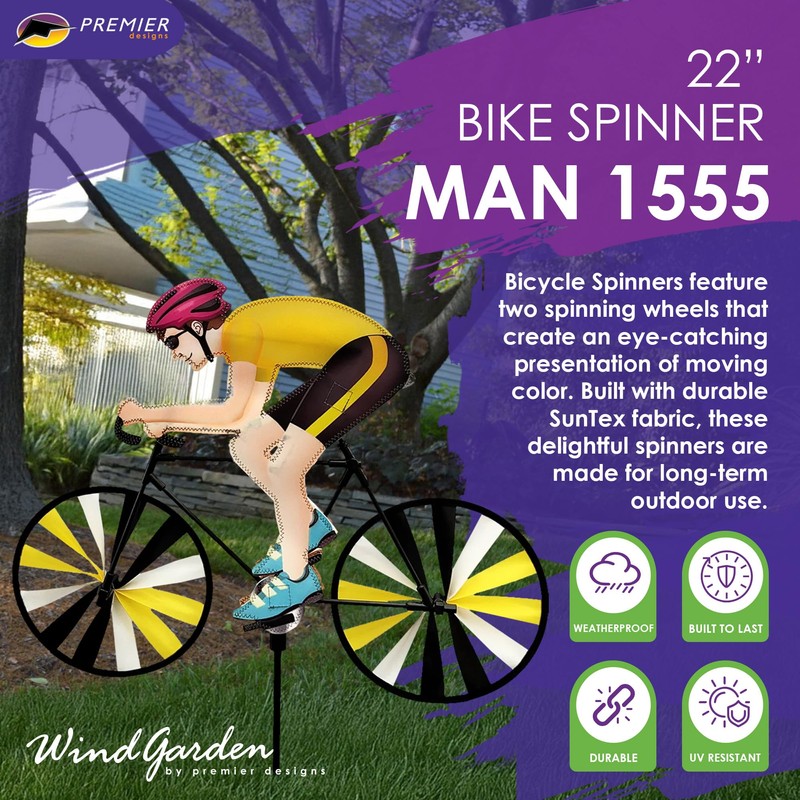 Road Bike Spinner Man 1555 22" – Athletic Cyclist Design,