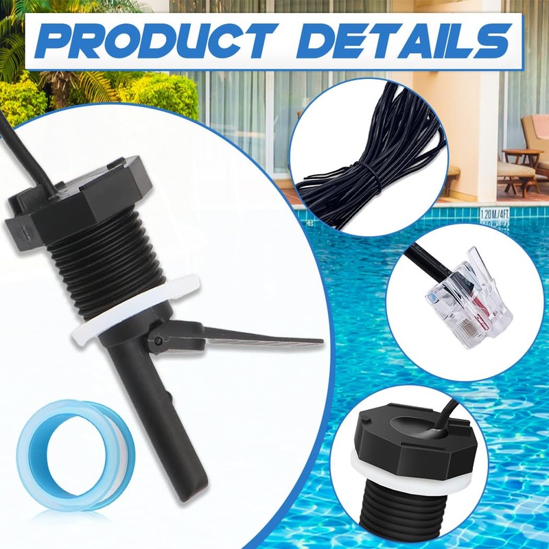 Upgraded GLX-FLO-RP Pool Flow Switch for Hayward Goldline Aquarite Salt