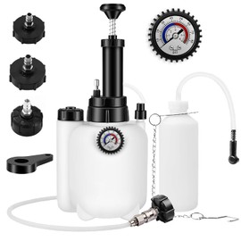 Dtouayz 3L Brake Bleeder Kit One Man Brake Bleeder Vacuum Pump Kit Pressure Brake Fluid Bleeding Kit with 1L Brake Bleed Bottle and 4 Master Cylinder Adapters