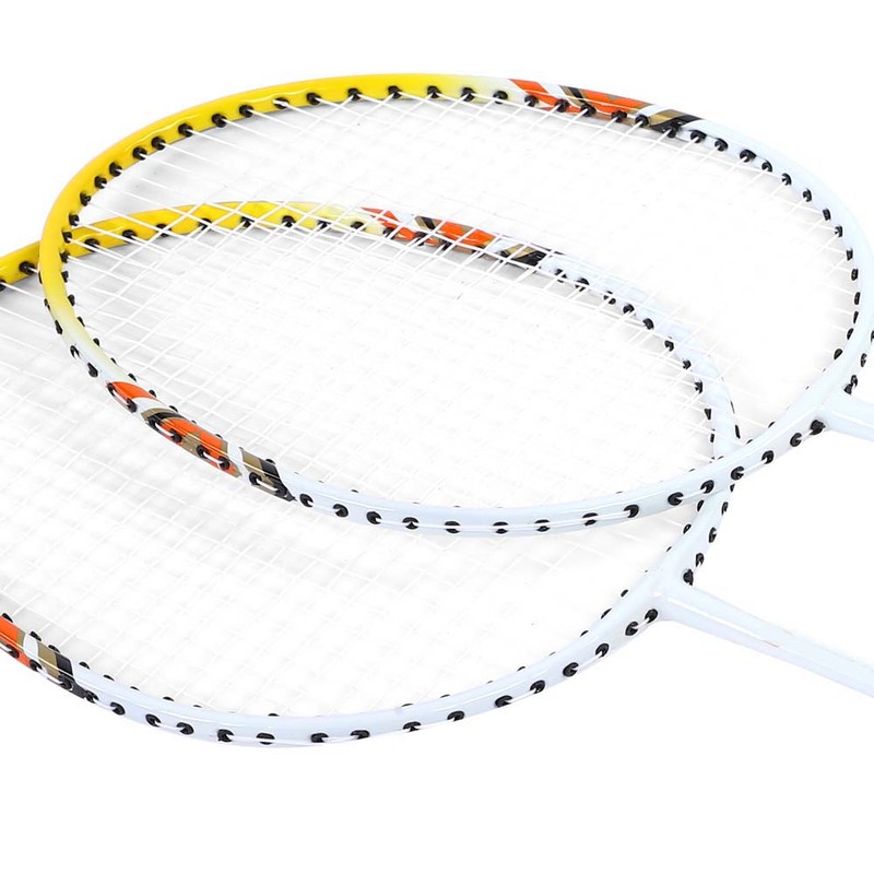 1 Pair Badminton Racket Set Lightweight Training Racquets With Bag