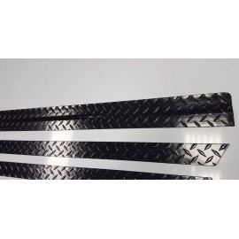 PBR Products  CLUB CAR DS 82 up Rocker Panels & Kick Alumium Diamond Plate Sharp BLACK