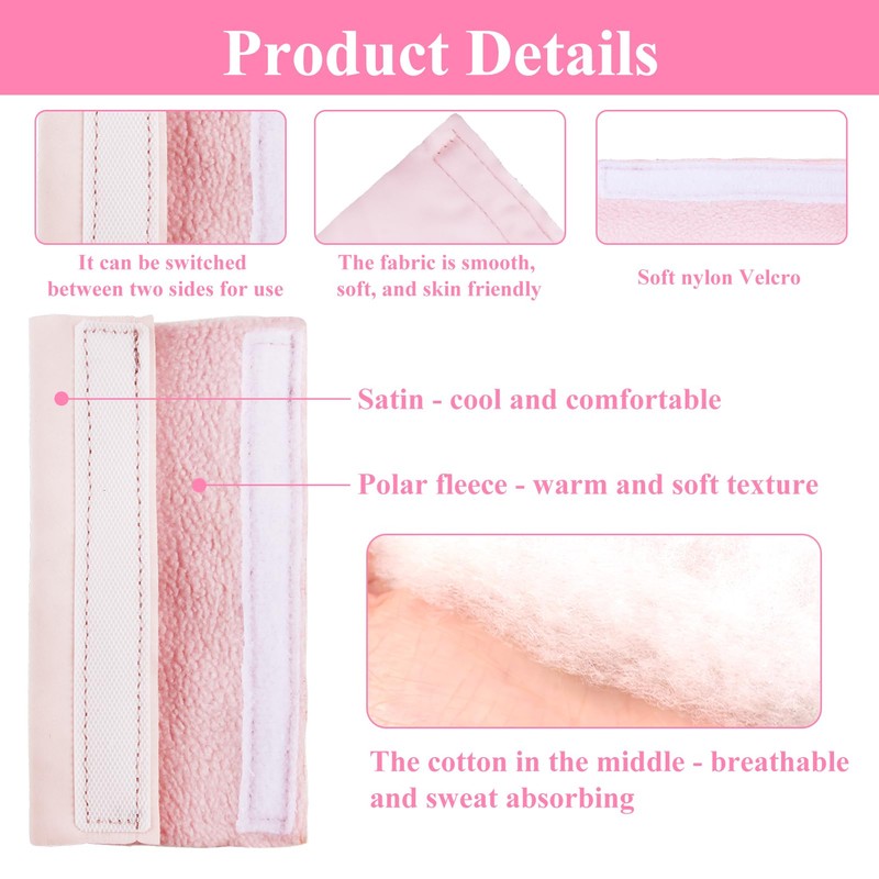 8 Pack Satin CPAP Strap Covers, Dual-Layer Satin/Polar Fleece CPAP