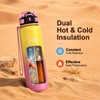 Borraccia Acciaio Inox 1L, Bottiglia Acqua con Cannuccia, Riutilizzabile, a