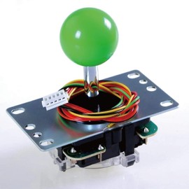 SANWA JLF-TP-8YT Arcade Joystick (Green Ball Top) - Premium, High Precision, Responsive Controls, Multi-Platform Compatible - Ideal for Gaming Enthusiasts, for Arcade Jamma Game 4 & 8 Way Adjustable