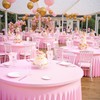 Outpain 6 Pack Spandex Pink Round Tablecloths for 60in Tables,
