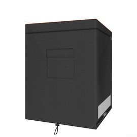 Black Freezer Cover, Freezer Cover, Waterproof 210D Oxford Protective Cover for Refrigerator, 28" x 23" x 34"