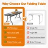 Fenbeli 5FT Folding Table, 350 LBS Heavy Duty with 18%