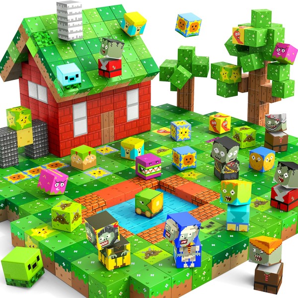 Magnetic Blocks 100pcs Building Cubes Kid Toys for Boys Girls