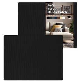 OcePor Couch Patch Repair Fabric,9 x11 inch Canvas Repair Tape 2 PCS,Self Adhesive Waterproof Upholstery Fabric Patches for Furniture,Carpet,Boat Seats,Tent,Clothes,Car Seats,Sofa(Black)