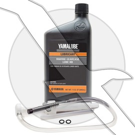 Yamalube OEM Outboard HD Heavy Duty Gear Lube Kit w/Pump, ACC-GLUBE-HD-QT Lower Unit Oil, 90430-08003-00 Gaskets 4 Stroke V8 F300 F350 5.3L SHO VMAX F200 F225 F250 4.2L Offshore