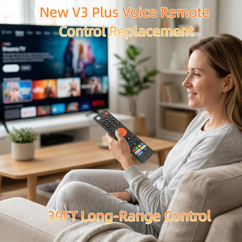 New V3 Plus Voice Remote Control Replacement - Compatible with