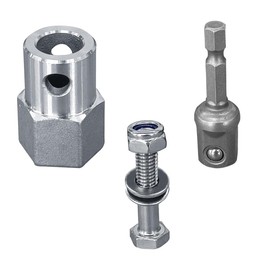 Upgraded Stainless Steel Trailer Jack Drill Adapter, Cordless Drill Adapter Kit with 1/2 Inch Socket Adapter Bit, Universal Replacement for Top Wind Trailer Jack Crank Handle