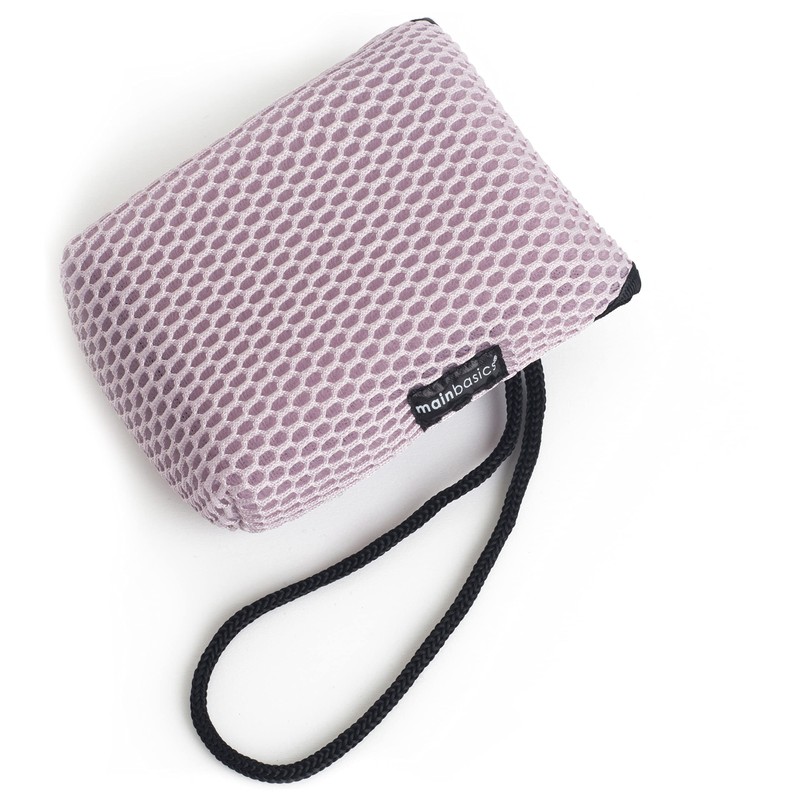 MainBasics Exfoliating Bar Soap Pouch Dual-Sided Body Scrubber - Fits