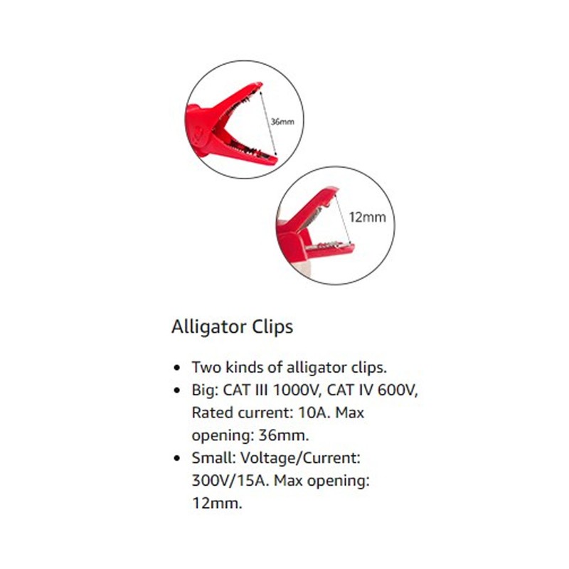 25Pcs Multimeter Test Cable Kit Probe Line Wire Hook Crocodile