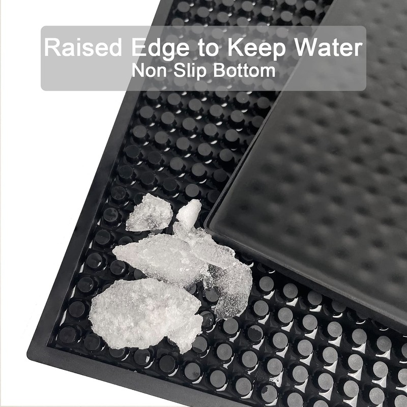 Excovip Black Bar Mat for Countertop,Service Spill Mat for Home
