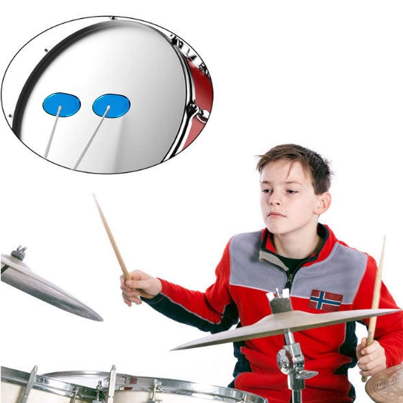 12 Pack Drum Mute Pad Drum Muffler Transparent Soft Drum