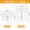 Milkary 4Pcs Food Storage Container with Lids, Clear Round Dough