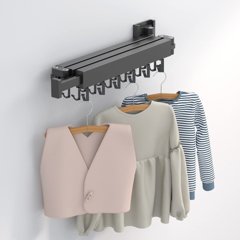 ZdwCyl Clothes Drying Rack Wall Mounted,Laundry Rack Wall Wount,Drying Rack
