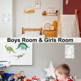 Mdulftar Palm Tree Decorator Light Switch or Receptacle Outlet Wall Plate Tropical Green Plant Palm Leaf Single Rocker Wallplate Size 1-Gang 4.50" x 2.76"