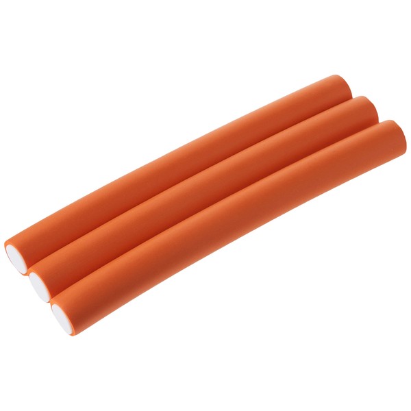 Diane Jumbo Twist-Flex Rod, Orange, 3 count 1 Inch