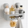 TAILI Bathroom Shelf Suction Shower Caddy Shower Storage No Drilling