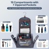 Hanging Travel Toiletry Organizer, Compact Cosmetic and Bathroom Storage Bag