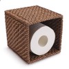 YANGQIHOME Cosmetic Tissue Boxes Square Rattan Tissue Box Dispenser for