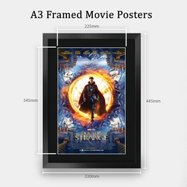 HWC Trading A3 FR Doctor Strange Benedict Cumberbatch and Cast Gifts Printed Poster Signed Autograph Picture for Movie Memorabilia Fans - A3 Framed