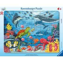 Ravensburger Children's Puzzle - Down in the Sea - 30-48 Pieces Frame Puzzle for Children from 4 Years