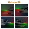 RVZONE 12-24V LED Boat Navigation Lights IP67 Waterproof Red and
