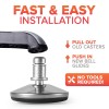 Foh Office Chair Bell Glides Replacement, Replace Swivel Caster Wheels