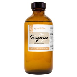 Tangerine Essential Oil – 8 fl oz (237 ml) Amber Glass Bottle w/Cap – 100% Pure Essential Oil - GreenHealth
