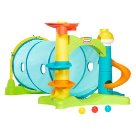 Little Tikes 2-in-1 Activity Tunnel, Indoor Outdoor Playset for Toddlers, Boys and Girls Ages 1-3 Years