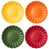 48Pcs Paper Plates, Scalloped Edge, Fall Colors, 9 Inch
