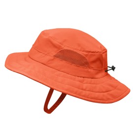 Connectile Safari Hat for Kids, UPF 50+, UV Protection, Hat, Kids, Kindergarten or School, Adjustable, orange