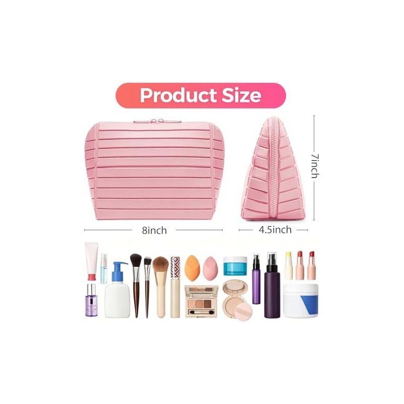 Travel Makeup Organizer, Compact Lightweight Accessory for Travel and Daily