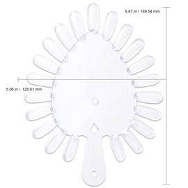 Beauticom Heart Shaped Clear False Nail Tips Palette Display (Quantity: 20 Pieces)