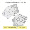 Spasilk Washcloth Wipes Set for Newborn Boys and Girls, Soft