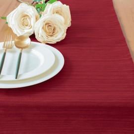 The White Petals Maroon Coffee Table Runners (13x36 inch, Pack of 1) Fabric Lined | Properly Finished, No Fray Edges | for Home, Kitchen, Dining Room, Holiday, Wedding Party Decor