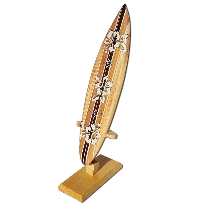 Seestern Sportswear Decorative Wooden Surfboard 30 cm Long Airbrush Design