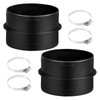 2 x 75 mm connector, round duct pipe, connecting piece