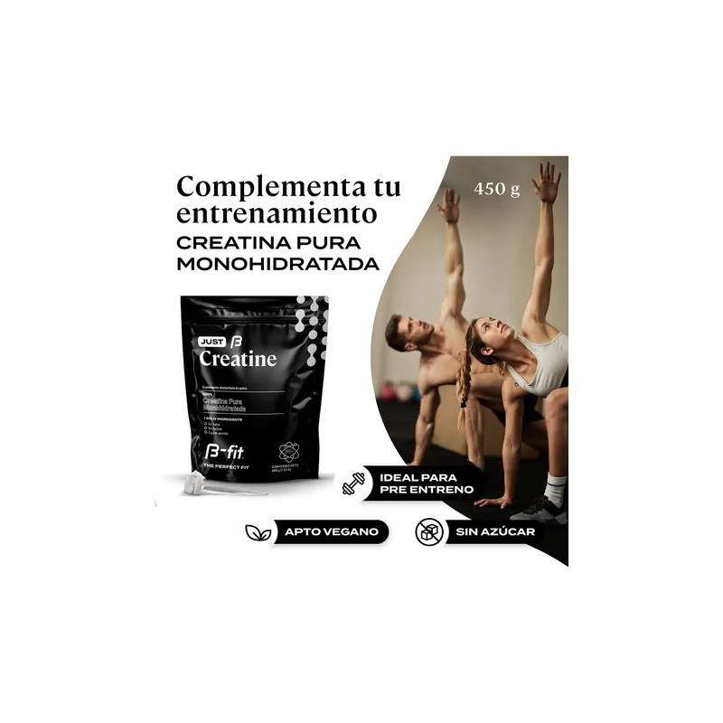 Creatina Monohidratada Creapure Just Creatine 600g B-fit Sabor Sin sabor