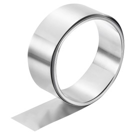 sourcing map Aluminum Metal Roll, 5000mm x 50mm x 0.4mm Thickness 1060 Aluminum Flashing Roll Sheet Strip for Industrial, Silver Tone