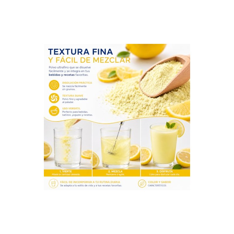 Supercalm Suplemento en Polvo Sabor Limón, 20 Sobres, 90 g