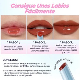 Brillo Labial De Prensa Lápiz Efecto Jugoso No Pegajoso 1.8g                                                                                          