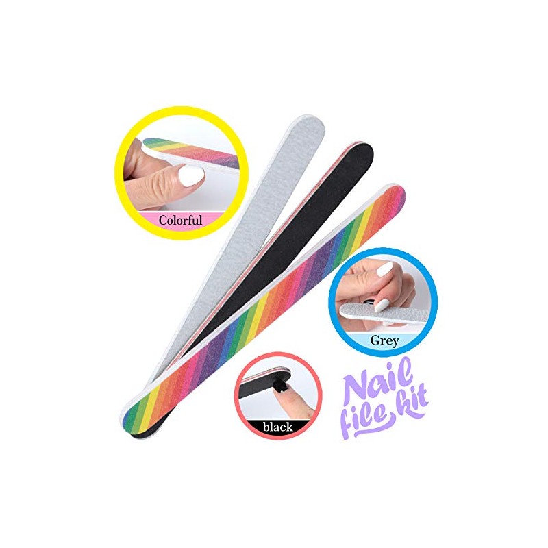 Kit de limas de uñas, 4 piezas de lima de