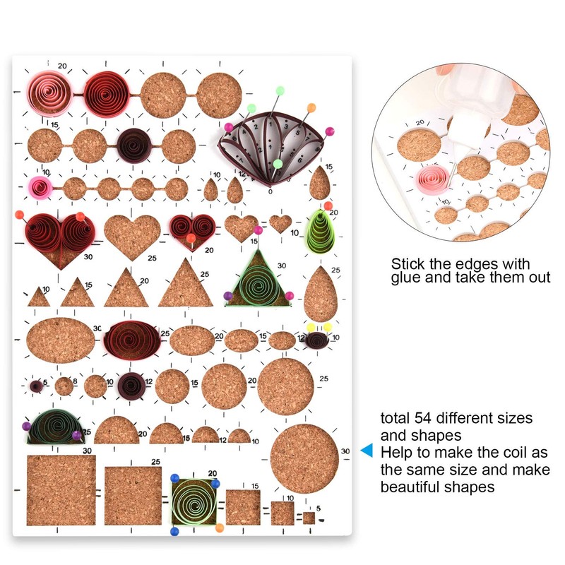 TUPARKA 19 Pcs Paper Quilling Kits 45 Colors 900 Strips